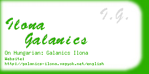 ilona galanics business card